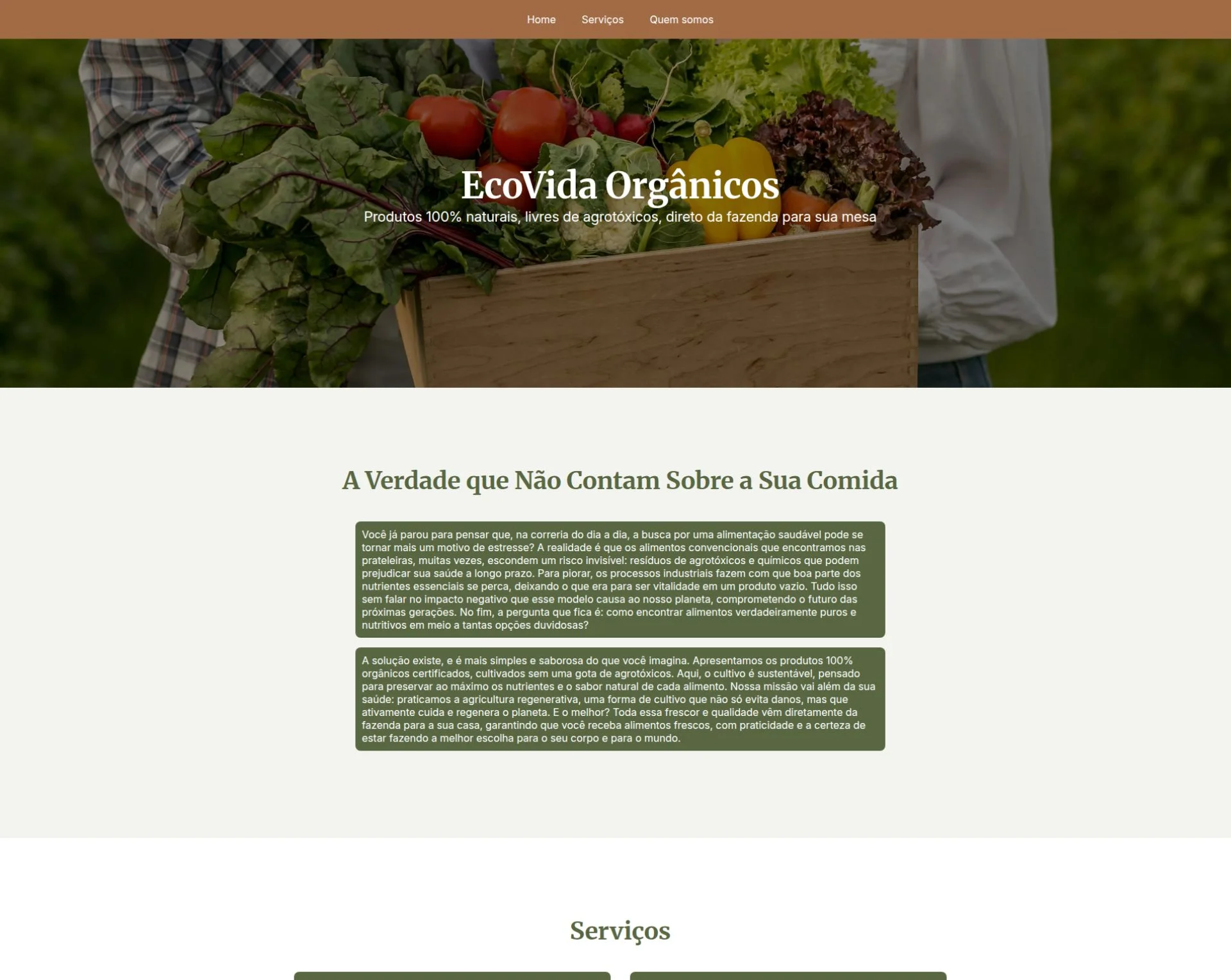 Website Organic Food