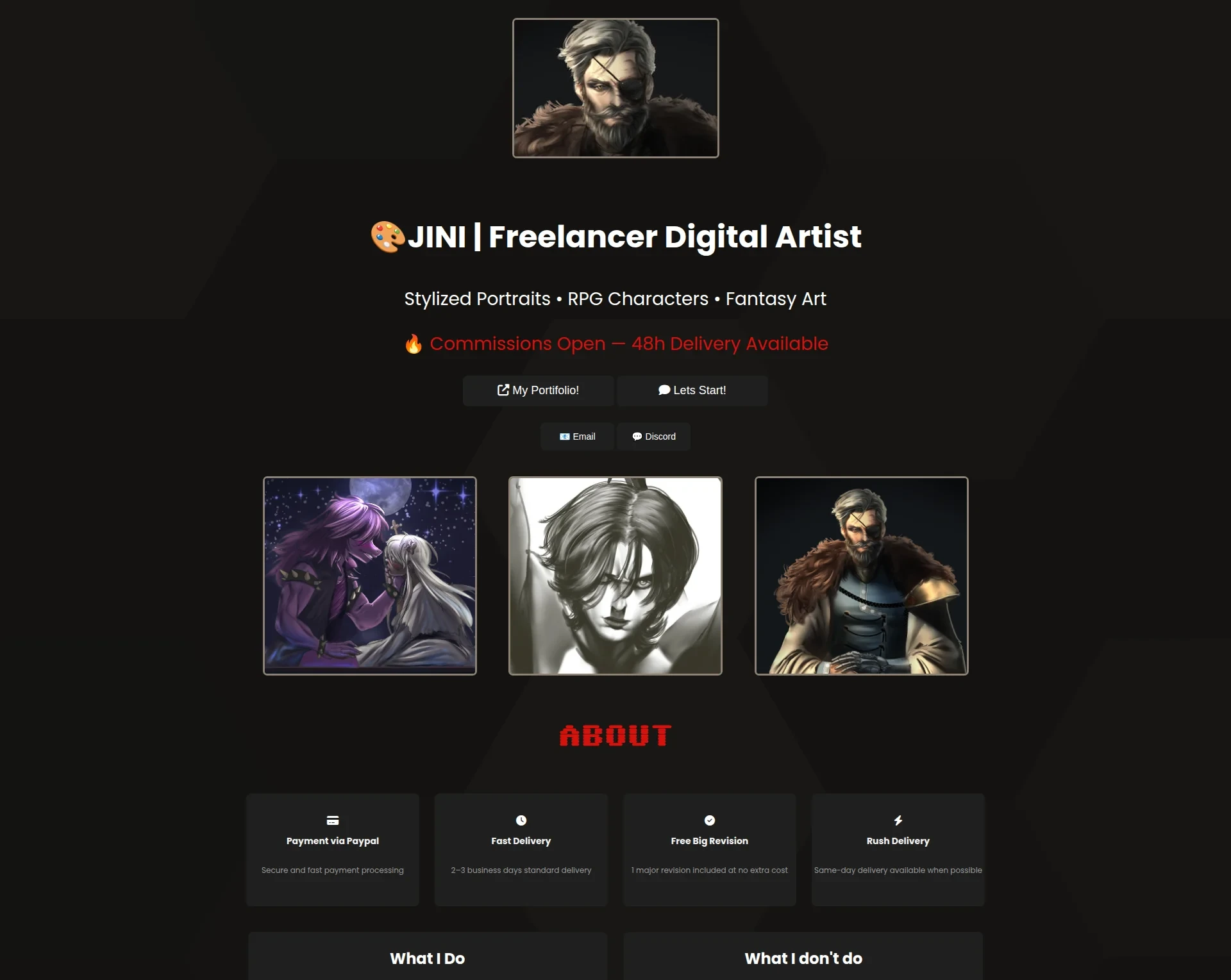 Website Portfolio Artist